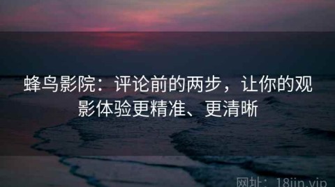 蜂鸟影院：评论前的两步，让你的观影体验更精准、更清晰