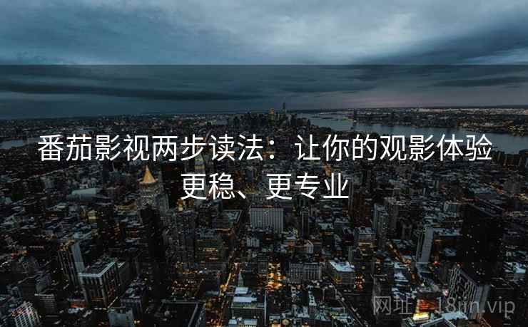 番茄影视两步读法：让你的观影体验更稳、更专业