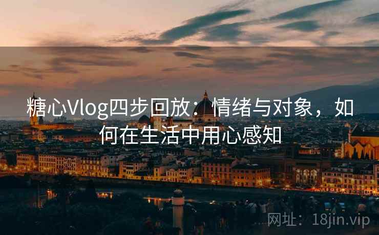 糖心Vlog四步回放:情绪与对象,如何在生活中用心感知 糖心Vlog四步回放:情绪与对象,如何在生活中用心感知